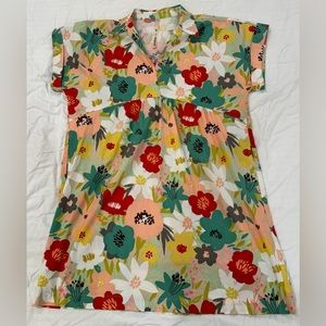 Uncle Frank colorful floral dress womens size Large